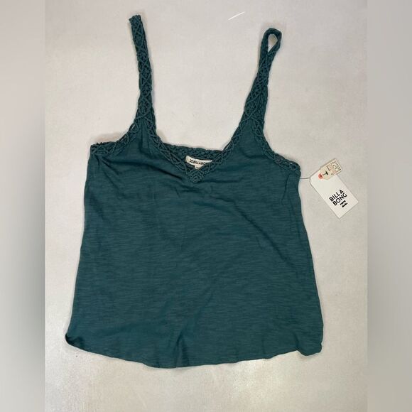 Billabong Show Case Tank Top Women XS Green NWT - Picture 1 of 6